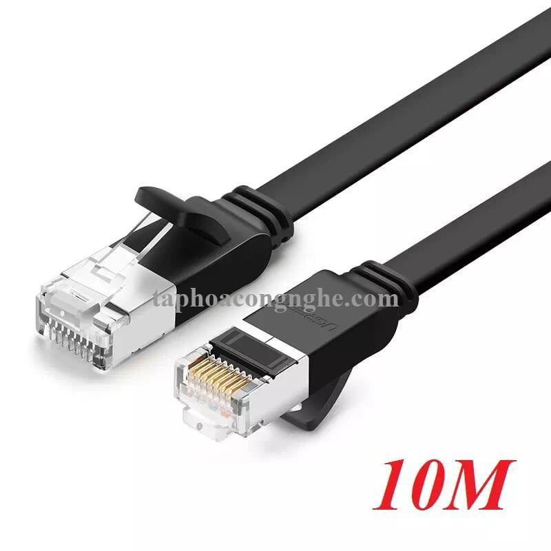 Ugreen 50189 10M màu Đen Cáp mạng LAN cat6 UTP dây dẹp NW101 30050189